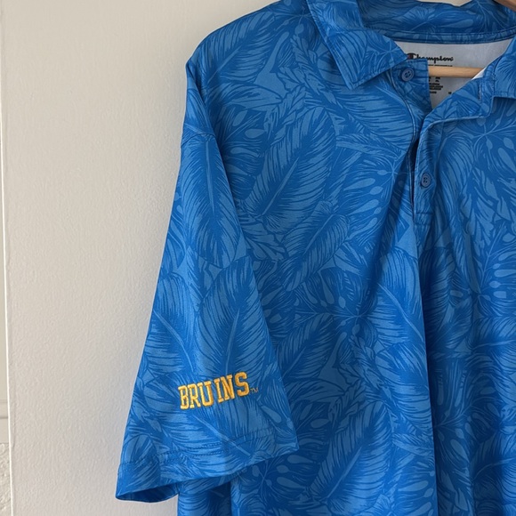 UCLA Bruins Champion Embroidered Blue Short Sleeve Men's Polo Shirt Size 2XL - Picture 5 of 8